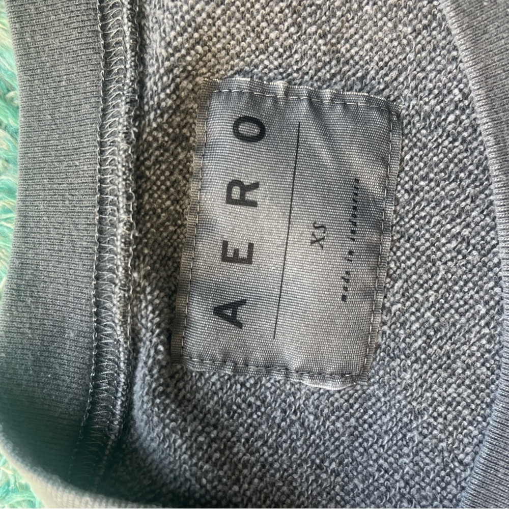 AERO Gray Cropped Crewneck